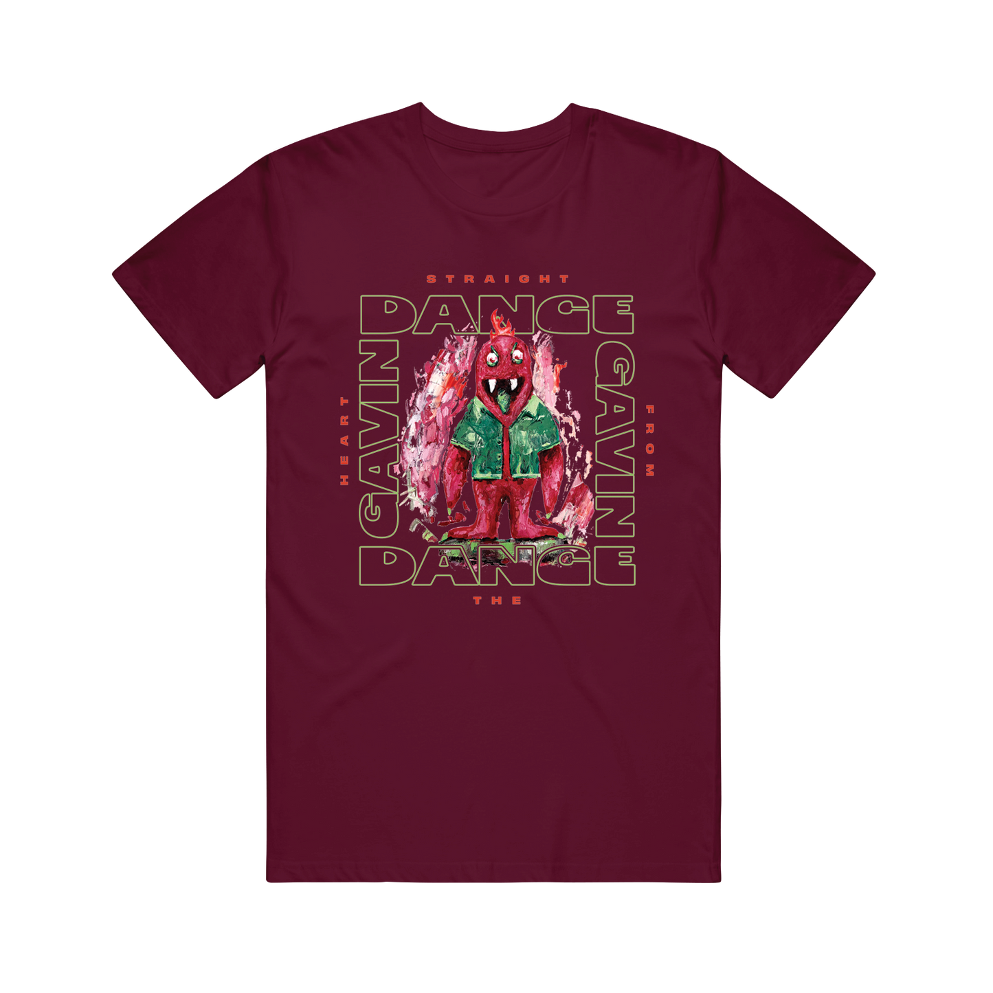 DGD STRAIGHT FROM THE HEART T-SHIRT (MAROON)