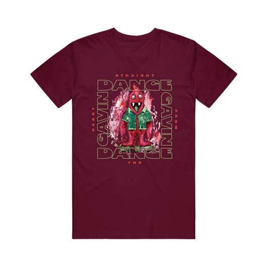 DGD STRAIGHT FROM THE HEART T-SHIRT (MAROON)